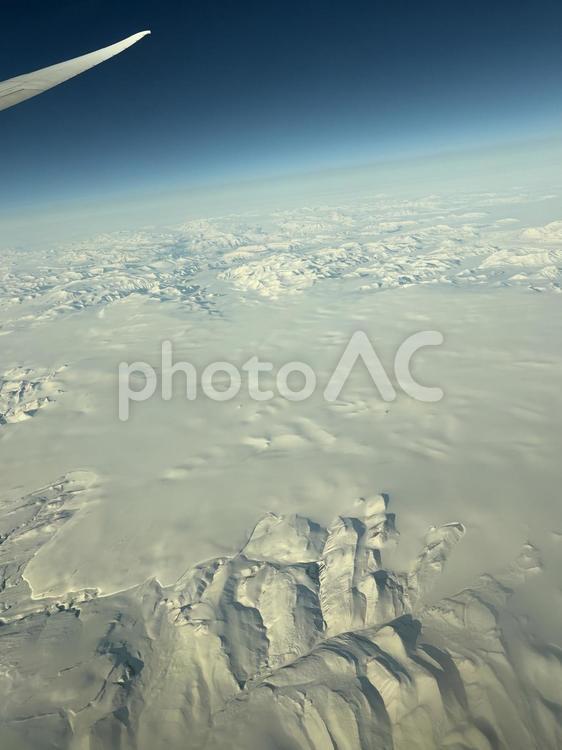 北極海　機上からB 北極,空,流氷の写真素材