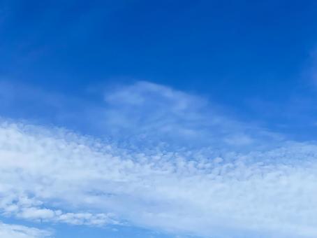 雲のある秋空 雲のある秋空の写真