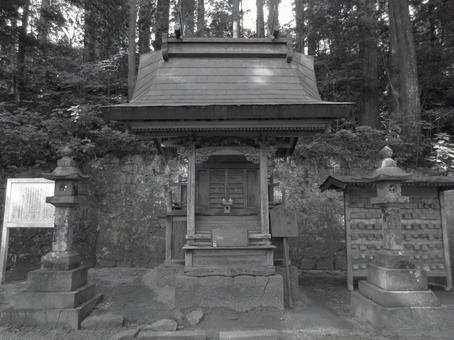 徳島県-箸蔵寺-天神社本殿-白黒 徳島県-箸蔵寺-天神社本殿-白黒の写真