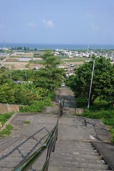 階段 階段 階段,上り,長いの写真素材