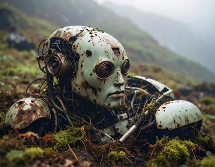 朽ちたロボット 朽ちたロボットの写真