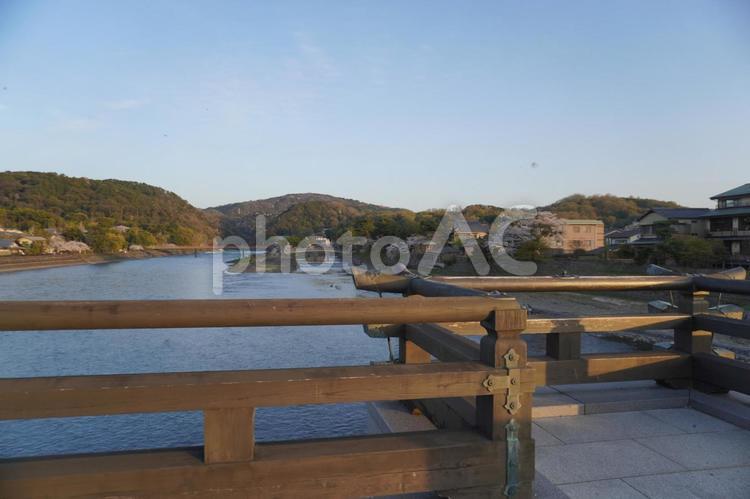宇治橋・三の間と上流の眺め 宇治橋,宇治川,川の写真素材