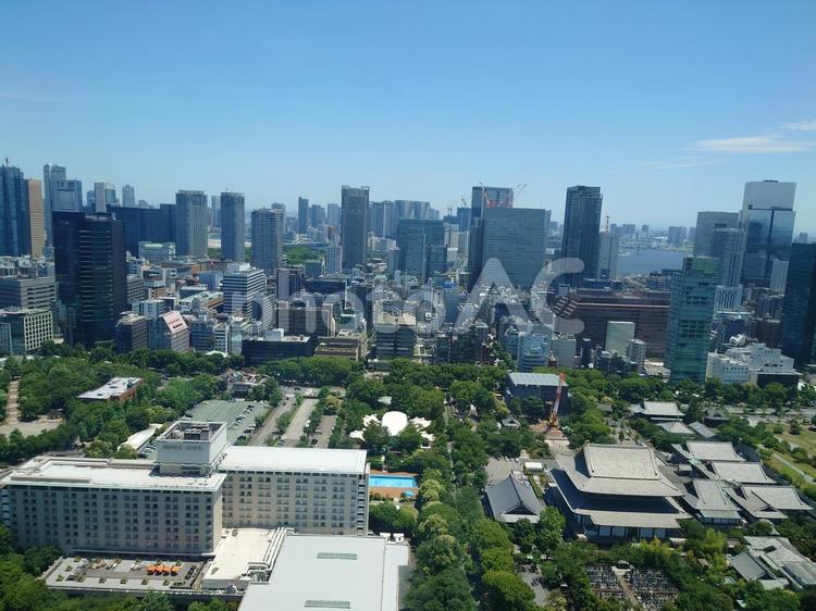 東京タワーからみた景色 街並み,東京,自然の写真素材