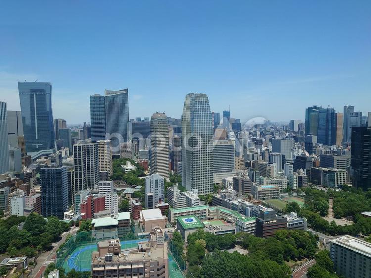 東京タワーからみた景色 街並み,東京,自然の写真素材
