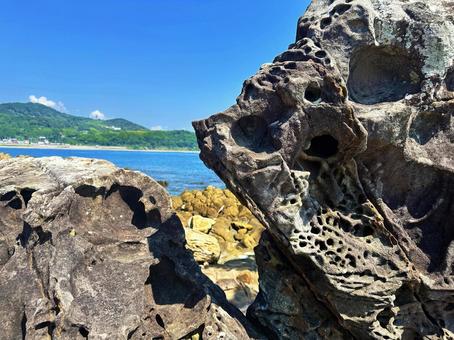 海岸　夏の海 海岸,夏の海,磯の写真素材