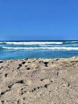 砂浜と海 旅,砂浜,海の写真素材