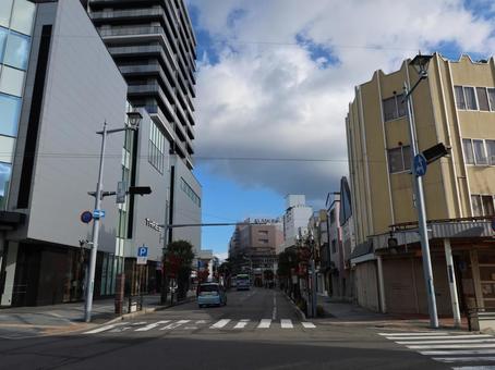 青森 昭和通り 新町通りとの交差点 青森,昭和通り,新町通りの写真素材