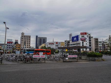 【愛媛県】JR松山駅前 jr松山駅,松山市,愛媛県の写真素材