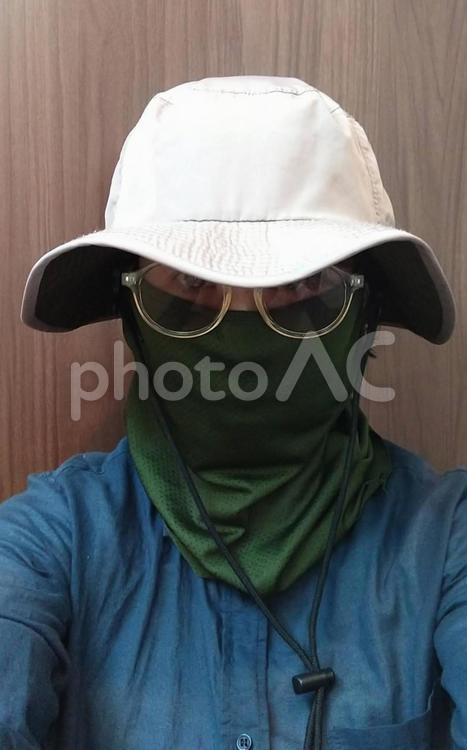 日焼け対策をした女性 日焼け対策,日焼け防止,uvケアの写真素材