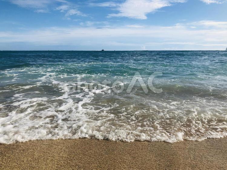 海　ハワイの海 海,ハワイの海,ハワイの写真素材