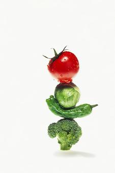積み重ねた野菜2 積み重ねた野菜2の写真