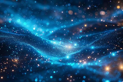 青の輝きが広がる幻想的な背景の写真