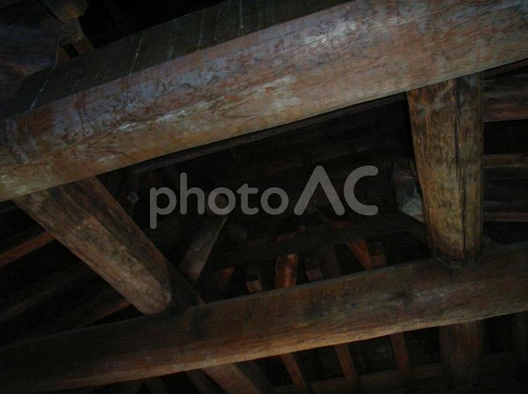 松本城天守天井 松本城の写真素材