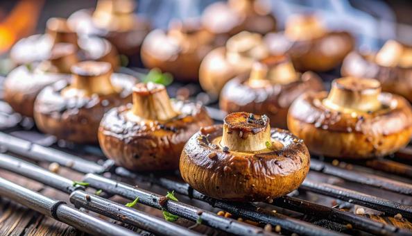椎茸の炭火焼き 椎茸の炭火焼きの写真