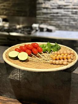野菜 野菜 野菜,トマト,ししとうの写真素材