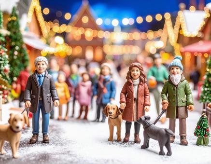 クリスマスのイベントの街の風景 クリスマスのイベントの街の風景の写真