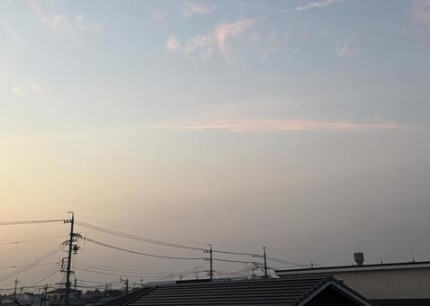 夏の朝の空 夏の朝の空の写真