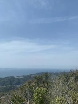 山々と海を見下ろす絶景 山々と海を見下ろす絶景 自然風景,山,海の写真素材