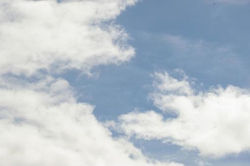 夏の青空と雲 夏の青空と雲の写真