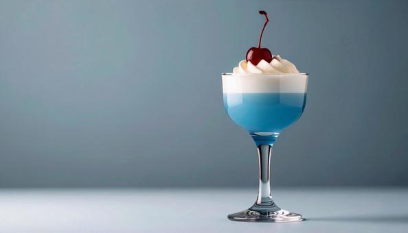 サクランボの乗ったシェイク、フラペチーノ サクランボの乗ったシェイク、フラペチーノの写真