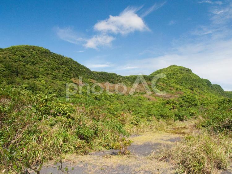 伊豆大島の風景 伊豆大島,島,眺めの写真素材