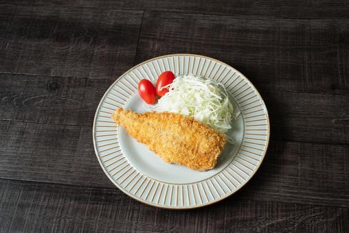 鰺フライの引きの写真 鰺フライの引きの写真 アジフライ,鰺フライ,鯵の写真素材