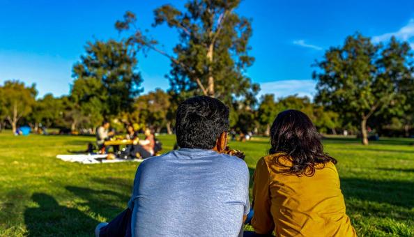 公園でのひと時 公園でのひと時の写真