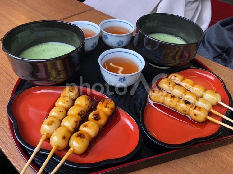 抹茶とだんご 抹茶,だんご,京都の写真素材