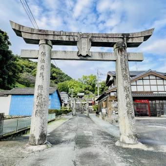 綾部八幡神社 綾部八幡神社,鳥居,参道の写真素材