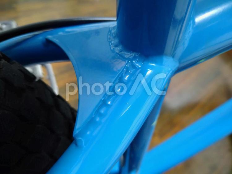 TIG溶接で補強されたMTBのフレーム tig,溶接,補強の写真素材