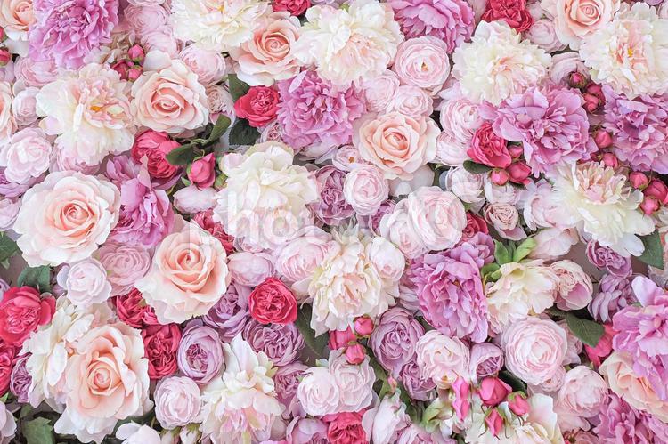 ピンクのお花を集めたフラワーデザイン④ フラワーアレンジメント,フラワーデザイン,ピンクの花の写真素材