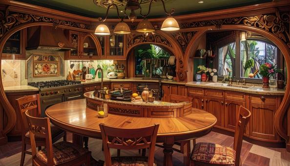 アンティークキッチンの写真