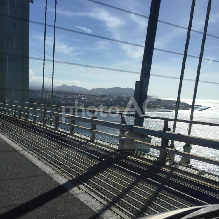 橋からの風景 海,橋,日本の写真素材