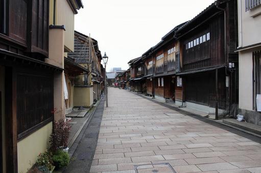 東茶屋街イメージ素材 東茶屋街イメージ素材 東茶屋街,石畳,金沢の写真素材