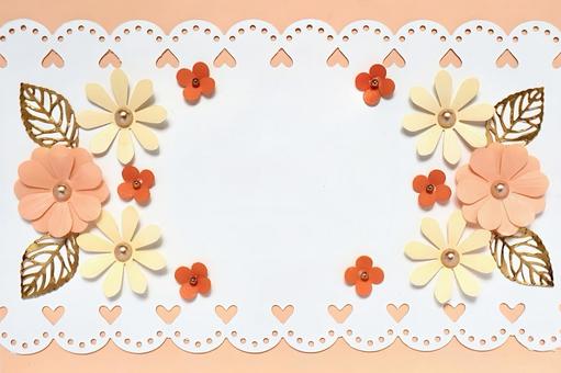 オレンジ色のカード オレンジ色のカード 花,秋,オレンジ色の写真素材