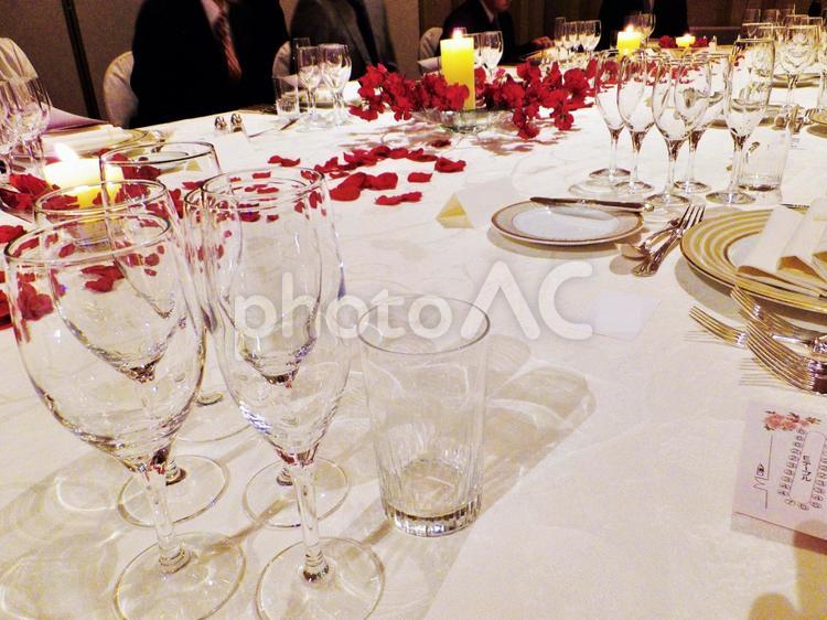 フランス料理　正餐４　テーブルコーディネイト１ テーブルコーディネイト,正餐,フランス料理の写真素材
