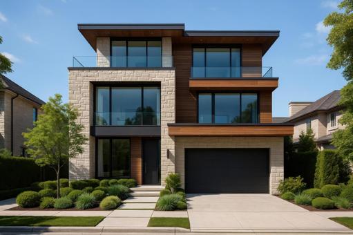 ビルトインガレージの家の写真