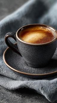 コーヒーカップと珈琲 コーヒーカップと珈琲の写真