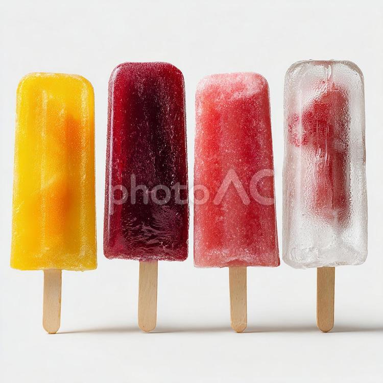 夏の訪れを告げる、フローズンデザート アイスキャンディー,ポプシクル,アイスの写真素材