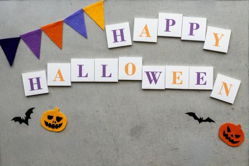 コンクリ背景のハロウィンデコレーション コンクリ背景のハロウィンデコレーション ハロウィン,ジャックオランタン,万聖節前夜の写真素材