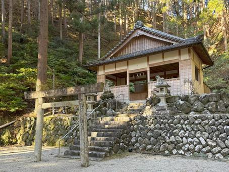 阪内神社拝殿と鳥居・三重県松阪市 神社,拝殿,鎮守の写真素材