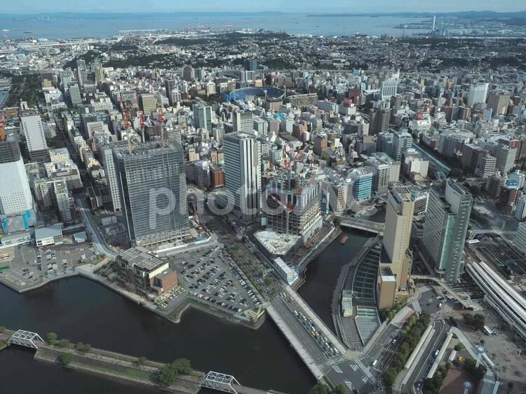 横浜ランドマークタワワーからの眺望 横浜ランドマークタワワーからの,横浜,街並みの写真素材