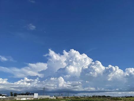 真夏の青空ともくもく湧き上がる入道雲 真夏の青空ともくもく湧き上がる入道雲の写真