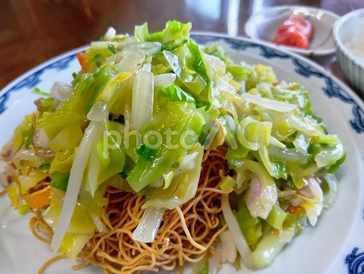 皿うどん　明太子　ライス　定食　セット 皿うどん,明太子,ライスの写真素材