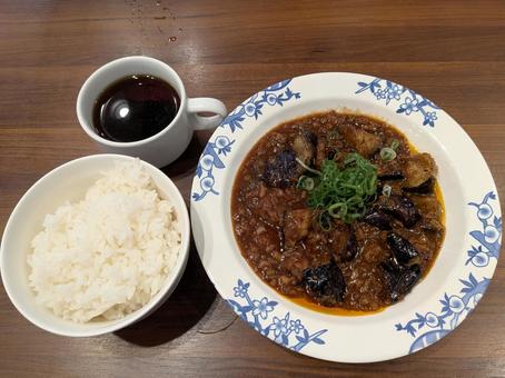 中華レストランの麻婆茄子ランチ 中華レストランの麻婆茄子ランチ バーミヤン,バーミヤン市ケ尾店,中華料理店の写真素材
