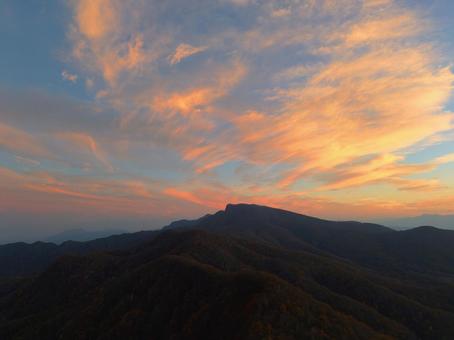北軽井沢の夕焼け空 夕焼け,夕空,夕方の写真素材