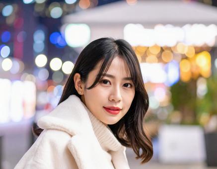 秋冬ファッション女性ポートレート 秋冬ファッション女性ポートレートの写真