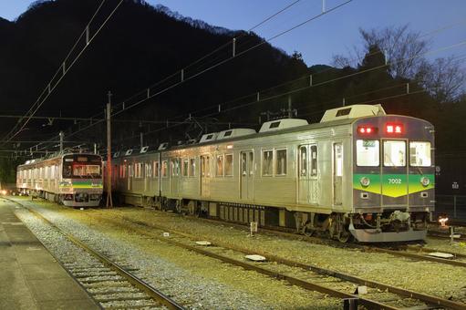 秩父鉄道、三峰口駅の側線 秩父鉄道、三峰口駅の側線 秩父鉄道,秩鉄,三峰口駅の写真素材