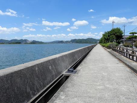 笠岡市　十一番町緑道 岡山県,十一番町緑道,笠岡市伏越港の写真素材