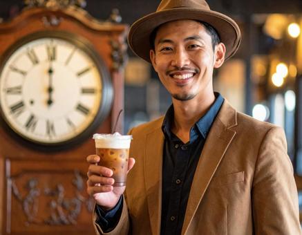 昭和レトロ・アンティーク喫茶でアイス珈琲 昭和レトロ・アンティーク喫茶でアイス珈琲の写真